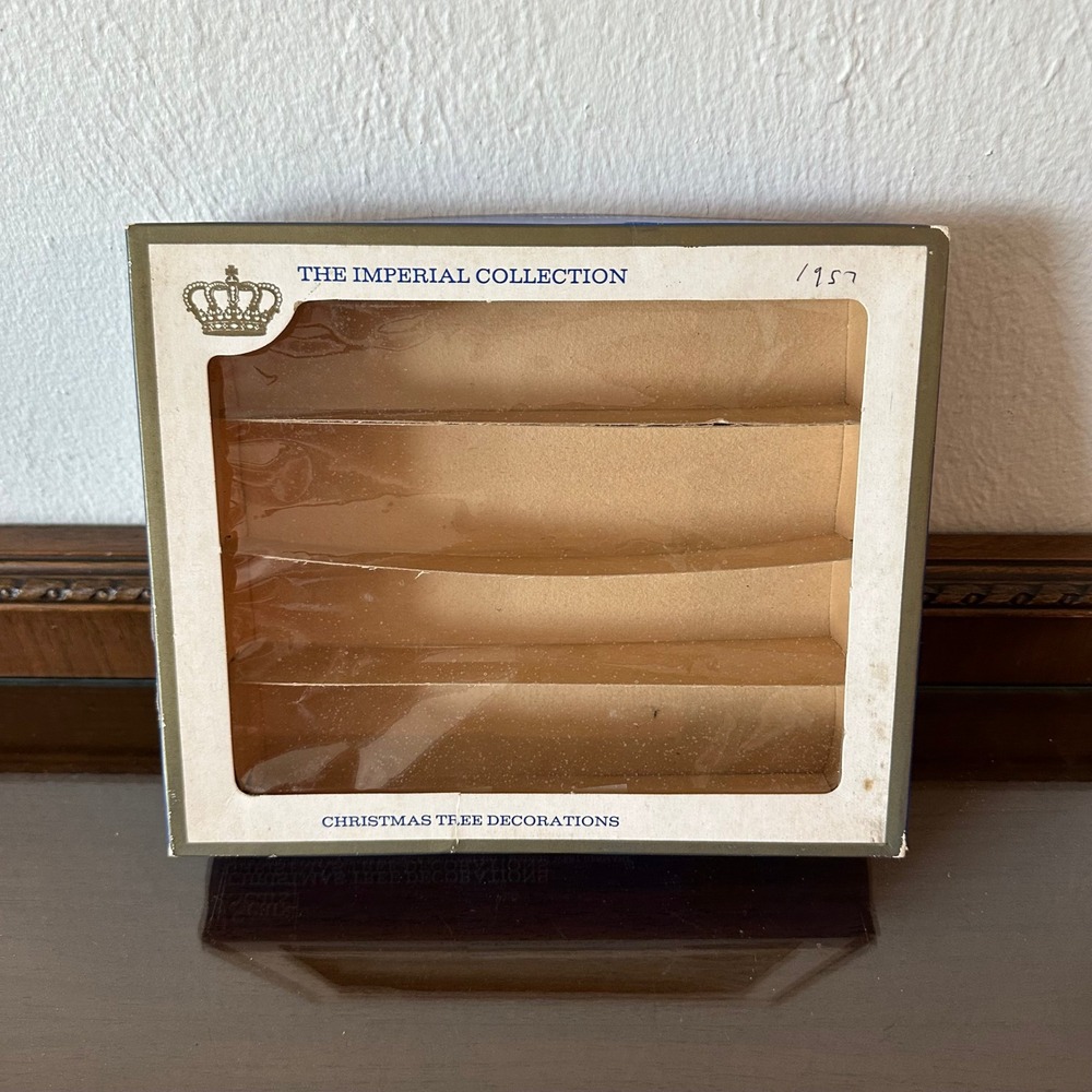 Vintage Sears Imperial Collection Christmas Ornament Box Empty West Germany 1957
